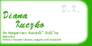 diana kuczko business card